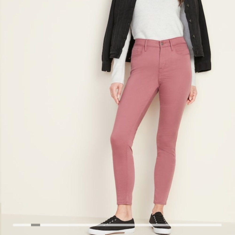 High Waisted Sateen Rockstar Super Skinny Jeans
